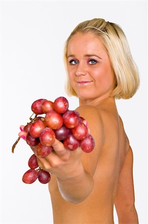 photo of model woman with grapes - Anna Stock Photo - Budget Royalty-Free & Subscription, Code: 400-05107302