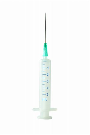 simsearch:400-04323481,k - New syringe isolated on white background. Fotografie stock - Microstock e Abbonamento, Codice: 400-05107536