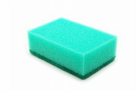 kitchen sponges isolated on a white background Stock Photo - Budget Royalty-Free & Subscription, Code: 400-05107539