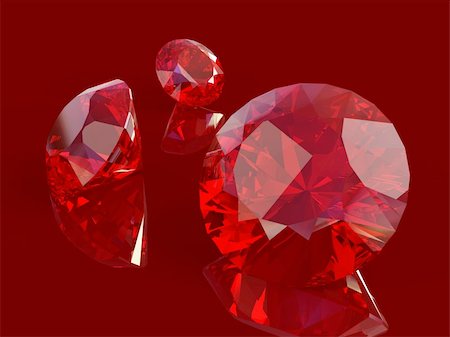 ruby stone - Ruby set isolated on white background Stock Photo - Budget Royalty-Free & Subscription, Code: 400-05107709