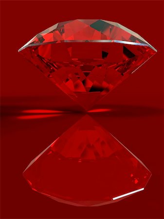 ruby stone - Ruby with reflection isolated on red background. Correct Index of Refraction. Clipping path. Stock Photo - Budget Royalty-Free & Subscription, Code: 400-05107757