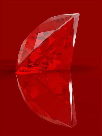 ruby stone - Ruby with reflection isolated on red background. Correct Index of Refraction. Clipping path. Stock Photo - Budget Royalty-Free & Subscription, Code: 400-05107759