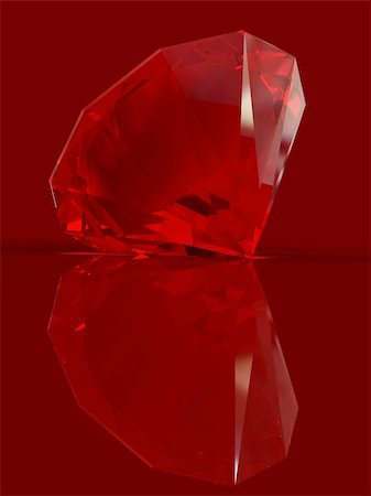 ruby stone - Ruby with reflection isolated on red background. Correct Index of Refraction. Clipping path. Stock Photo - Budget Royalty-Free & Subscription, Code: 400-05107760