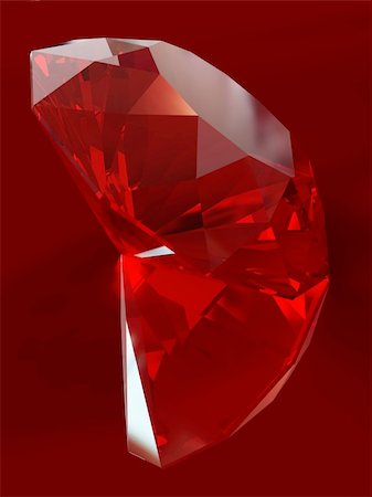 ruby stone - Ruby with reflection isolated on red background. Correct Index of Refraction. Clipping path. Stock Photo - Budget Royalty-Free & Subscription, Code: 400-05107762