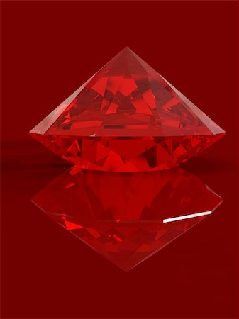 ruby stone - Ruby with reflection isolated on red background. Correct Index of Refraction. Clipping path. Stock Photo - Budget Royalty-Free & Subscription, Code: 400-05107763