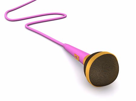 simsearch:400-05884358,k - pink glamour microphone. 3D Stock Photo - Budget Royalty-Free & Subscription, Code: 400-05107832