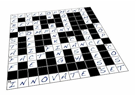 quiz - Crossword puzzle with financial questions and answers Stockbilder - Microstock & Abonnement, Bildnummer: 400-05107993