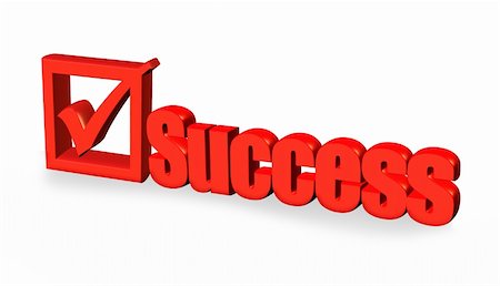 red success word and tick sign on white background, Stock Photo - Budget Royalty-Free & Subscription, Code: 400-05108293