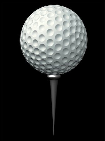 A white golf ball isolated over a background. Photographie de stock - Aubaine LD & Abonnement, Code: 400-05108473
