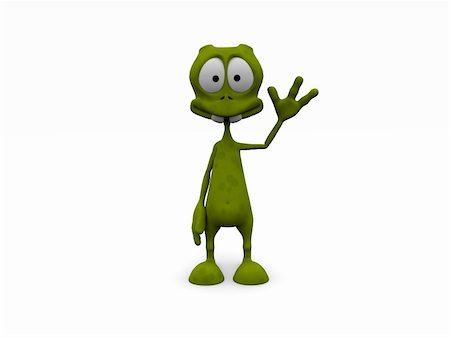 3d welcome alien pose Stock Photo - Budget Royalty-Free & Subscription, Code: 400-05108563