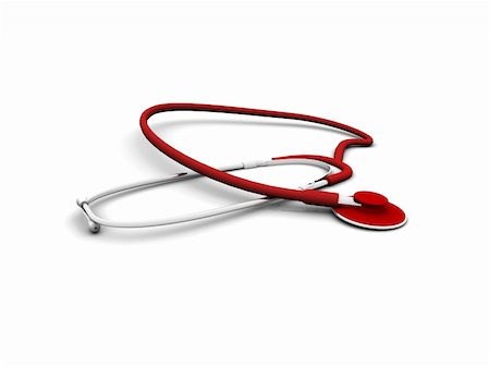 simsearch:400-05288227,k - 3d red stetoscope Stock Photo - Budget Royalty-Free & Subscription, Code: 400-05108610