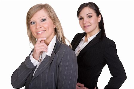 simsearch:400-07222698,k - two businesswomen isolated on white background Foto de stock - Royalty-Free Super Valor e Assinatura, Número: 400-05108857