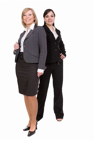 simsearch:400-07222698,k - two businesswomen isolated on white background Foto de stock - Royalty-Free Super Valor e Assinatura, Número: 400-05108853