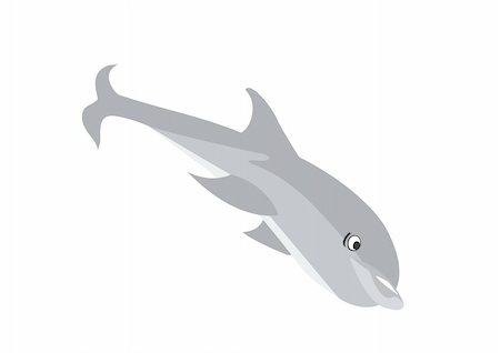 simsearch:400-04916668,k - isolated illustration of jumping dolphin Stock Photo - Budget Royalty-Free & Subscription, Code: 400-05108996