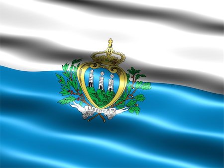 simsearch:400-03994118,k - Computer generated illustration of the flag of San Marino with silky appearance and waves Foto de stock - Super Valor sin royalties y Suscripción, Código: 400-05109012