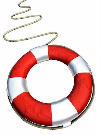 3d lifebuoy ring, adhered to a cord Stock Photo - Budget Royalty-Free & Subscription, Code: 400-05109344