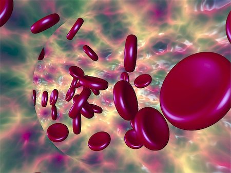 simsearch:400-06102783,k - 3D cartoon of red blood cells in a vein or artery Fotografie stock - Microstock e Abbonamento, Codice: 400-05109857