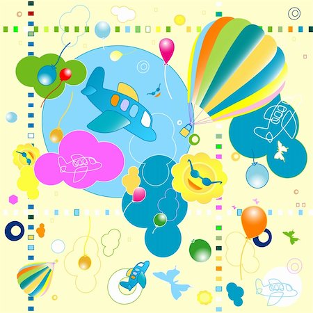 seamless toys pattern, funny background for kids Stock Photo - Budget Royalty-Free & Subscription, Code: 400-05100396