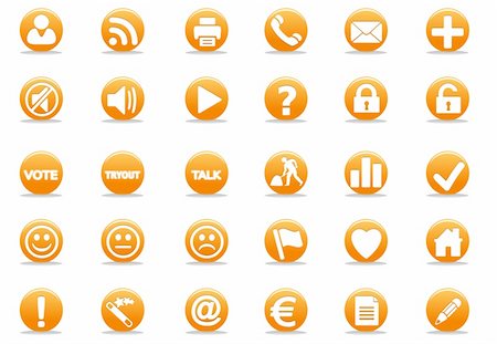 3d orange web icon - computer generated illustration Stock Photo - Budget Royalty-Free & Subscription, Code: 400-05100673