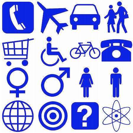 People and transportation icons and signs Stock Photo - Budget Royalty-Free & Subscription, Code: 400-05102129