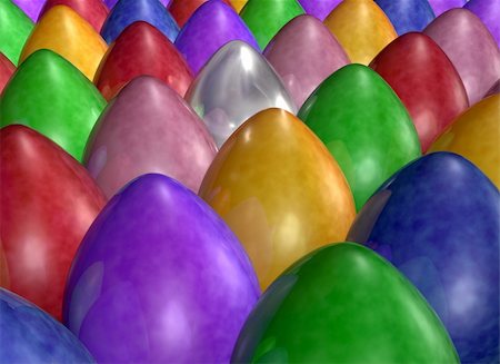 simsearch:700-00017901,k - Illustration of an army of brightly colored eggs Stock Photo - Budget Royalty-Free & Subscription, Code: 400-05102899