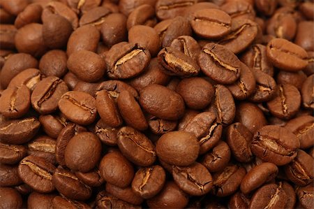 Nice light brown coffee beans,  closeup Stock Photo - Budget Royalty-Free & Subscription, Code: 400-05103003