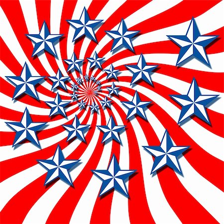 simsearch:400-05103121,k - Swirling stars of blue and white with red and white stripes Foto de stock - Royalty-Free Super Valor e Assinatura, Número: 400-05103100