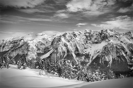 simsearch:400-04472958,k - winter landscape - photo taken in italian dolomites Foto de stock - Royalty-Free Super Valor e Assinatura, Número: 400-05114090