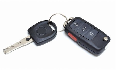 Car keys with wireless remote on a white background Stock Photo - Budget Royalty-Free & Subscription, Code: 400-05114221