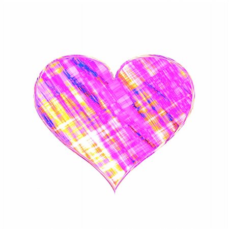 simsearch:400-05897211,k - pink rag heart shape isolated on white Photographie de stock - Aubaine LD & Abonnement, Code: 400-05114595