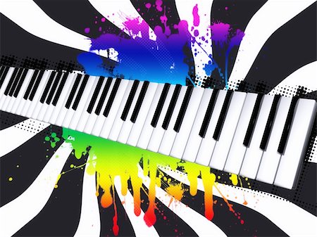 synthesizer - 3d piano colors Stock Photo - Budget Royalty-Free & Subscription, Code: 400-05114782