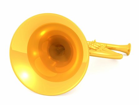 simsearch:400-09095300,k - musical instrument horn.3d Stock Photo - Budget Royalty-Free & Subscription, Code: 400-05115395