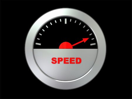 simsearch:400-06748729,k - 3d illustration of speed meter over black background Stock Photo - Budget Royalty-Free & Subscription, Code: 400-05115869