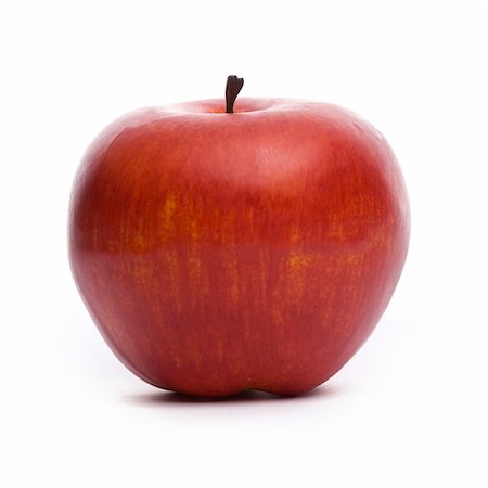 Single red apple isolated on white background Stockbilder - Microstock & Abonnement, Bildnummer: 400-05115951