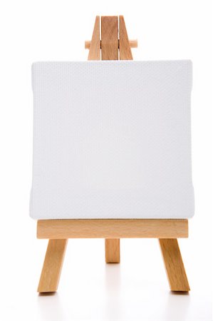 single white painting canvas Stockbilder - Microstock & Abonnement, Bildnummer: 400-05115964