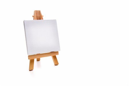 single white painting canvas Stockbilder - Microstock & Abonnement, Bildnummer: 400-05115965