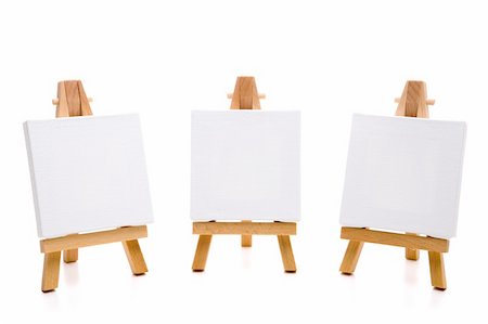 simsearch:400-08621223,k - three empty white painting canvas Stock Photo - Budget Royalty-Free & Subscription, Code: 400-05115966