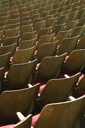 simsearch:400-04452784,k - empty wooden cinema or theatre seats, vertical photo Stock Photo - Budget Royalty-Free & Subscription, Code: 400-05116031