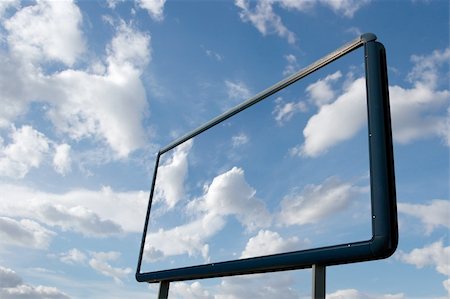 simsearch:400-05108001,k - Signboard with clear blu sky, white clouds Stock Photo - Budget Royalty-Free & Subscription, Code: 400-05116277