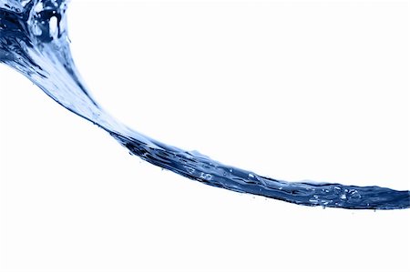 Crisp, clear, blue water photographed against a white background. Fotografie stock - Microstock e Abbonamento, Codice: 400-05116916
