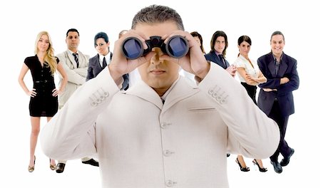 simsearch:400-04097612,k - GROUP OF BUSINESS PEOPLE WITH ONE MAN LOOKING AT YOU Fotografie stock - Microstock e Abbonamento, Codice: 400-05117199