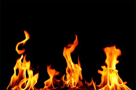simsearch:400-05692200,k - fire flame on black background Stock Photo - Budget Royalty-Free & Subscription, Code: 400-05117588