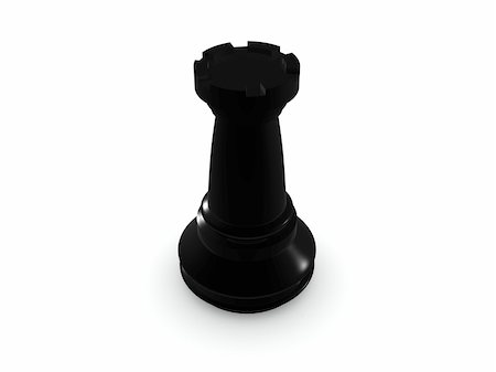 simsearch:400-04955785,k - black rook. 3d Stock Photo - Budget Royalty-Free & Subscription, Code: 400-05117830