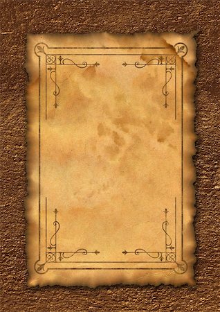 Ancient roll. Template for a letter writing in old style. An interesting background. Foto de stock - Super Valor sin royalties y Suscripción, Código: 400-05118878