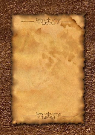 Ancient roll. Template for a letter writing in old style. An interesting background. Stock Photo - Budget Royalty-Free & Subscription, Code: 400-05118879