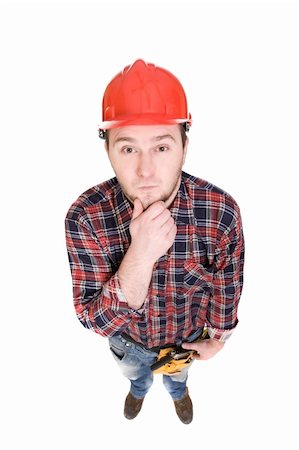 simsearch:400-04186152,k - worker with tools. over white background Fotografie stock - Microstock e Abbonamento, Codice: 400-05119912