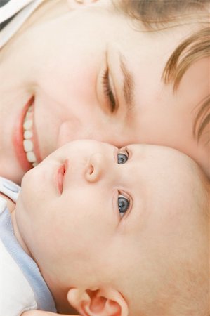 close up portrait of loving mother and baby Stock Photo - Budget Royalty-Free & Subscription, Code: 400-05110427