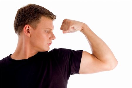 simsearch:400-05082999,k - posing muscular male on an isolated background Stock Photo - Budget Royalty-Free & Subscription, Code: 400-05110801
