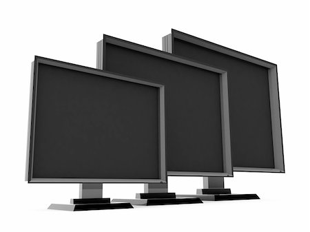 simsearch:400-04683563,k - side view of 3d televisions on an isolated background Fotografie stock - Microstock e Abbonamento, Codice: 400-05111014