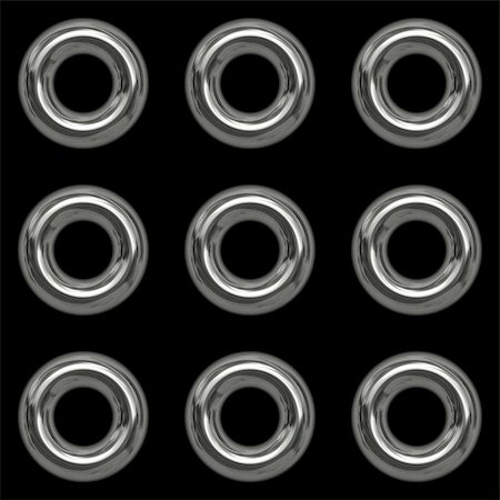 simsearch:400-04865353,k - texture of 3d silver metallic rings on black Foto de stock - Royalty-Free Super Valor e Assinatura, Número: 400-05111158